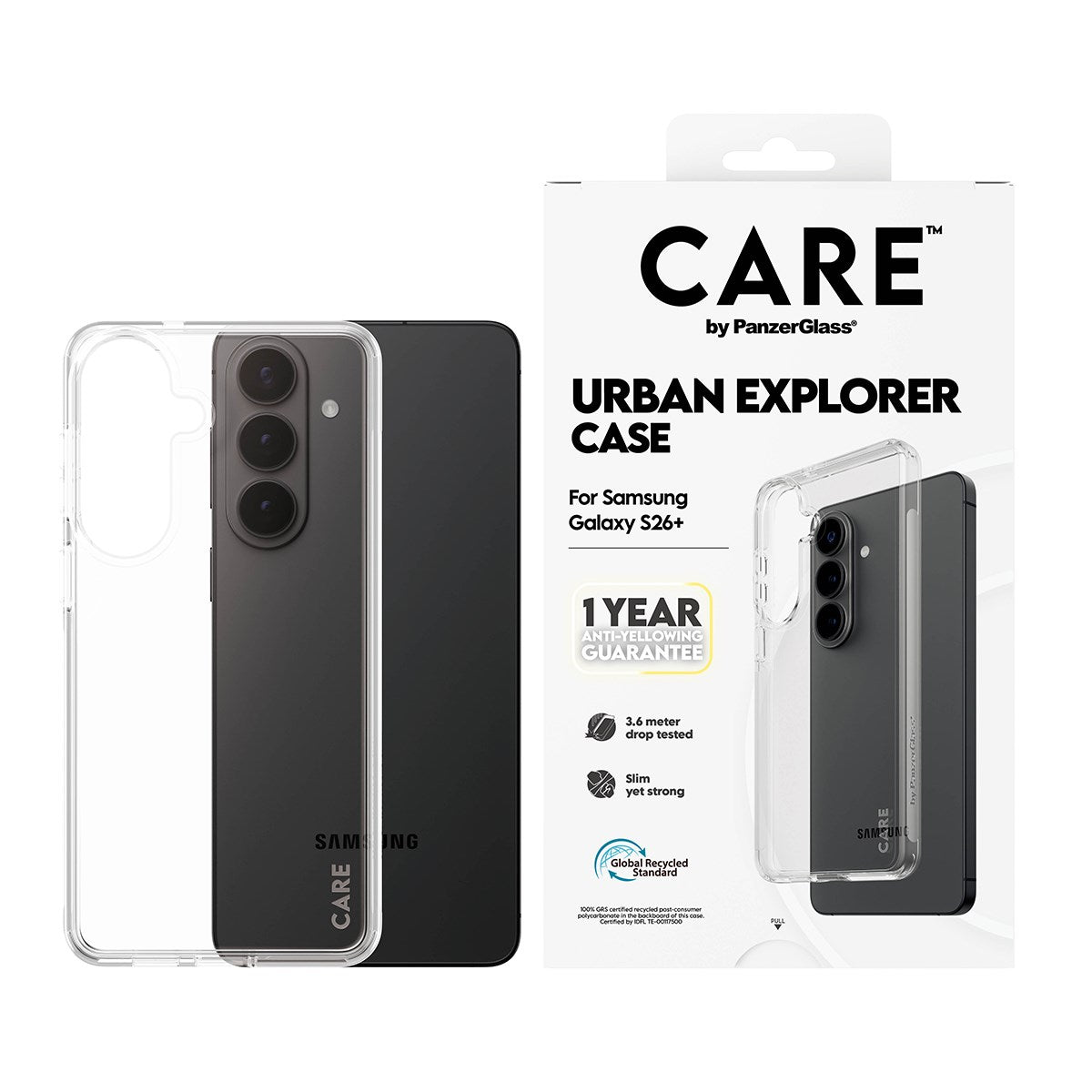 CARE™ by PanzerGlass® Urban Explorer Case Transparent Samsung Galaxy S26+
